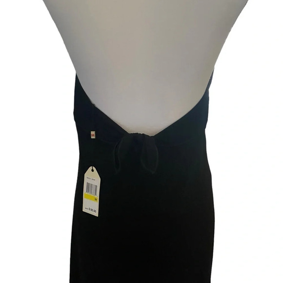 Studio M Women's Black Halter Dress Asymmetrical Hem Size Medium Lined - Picture 11 of 16